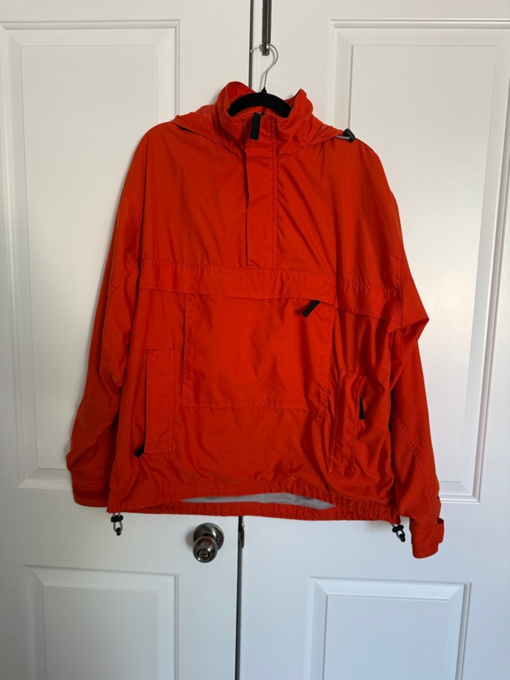 GAP Bright Orange Pullover Windbreaker with Hood